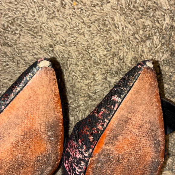 SCHUTZ Black and Pink Patterned Mules - Picture 5 of 6